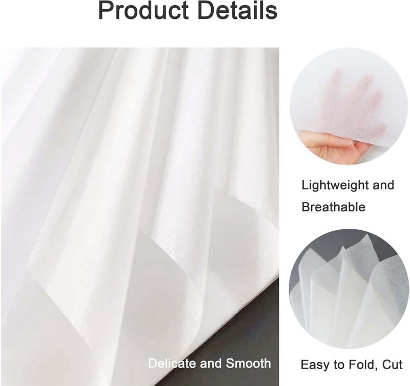 Beyoslf 145 Sheets 20" x 30" White Acid-Free Tissue Paper Archival, Acid Free Wrapping Tissue Paper Unbuffered No Lignin No Acid Paper for Long-Term Packaging Storing Clothes Textiles Present Wrap - Image 2